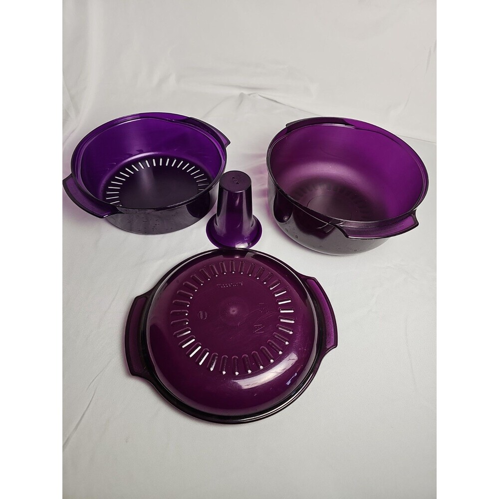 Purple Tupperware TupperWave Stack Cooker for microwave cooking